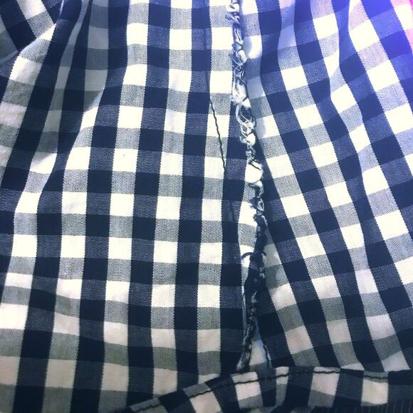 Desigual Shirt Mens M Patchwork Plaid Gingham Mixed Print Button Retro Preppy - Picture 15 of 15